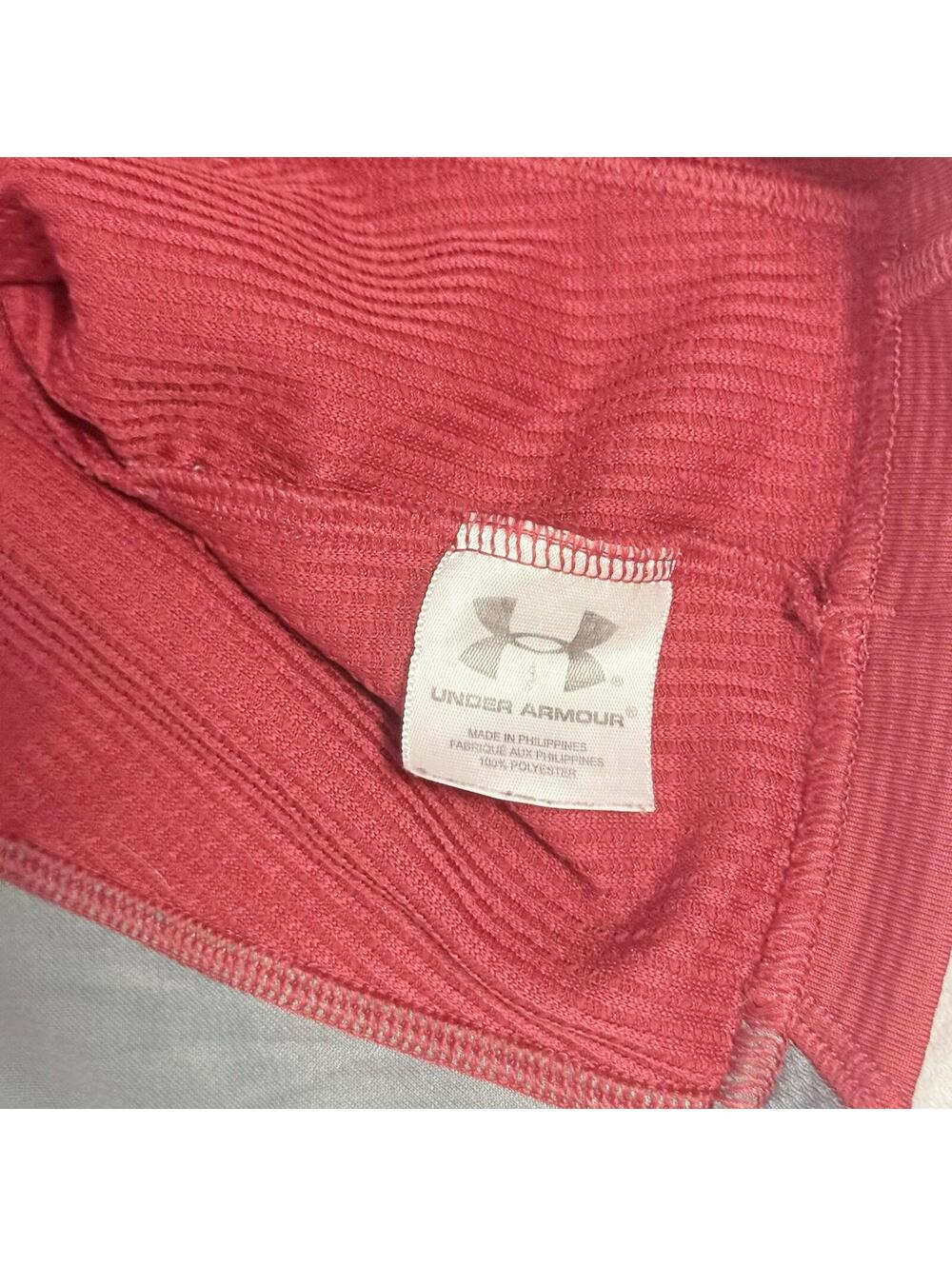 Under Armour‎ AllSeasonGear 1/4 Zip Pullover Men’s XL Red Long Sleeve Athletic - Picture 11 of 12